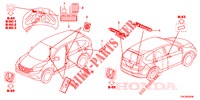 EMBLEMAS/ETIQUETAS DE PRECAUCION  para Honda CR-V DIESEL 2.2 ELEGANCE 5 Puertas 6 velocidades manual 2013