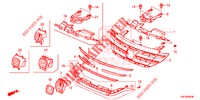 PARRILLA DELANTERA/MOLDURA  para Honda CR-V DIESEL 2.2 ELEGANCE 5 Puertas 6 velocidades manual 2013
