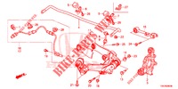 BRAZO INFERIOR TRASERO/VARILLA DE RADIO  para Honda CR-V DIESEL 2.2 EXECUTIVE NAVI 5 Puertas 6 velocidades manual 2013