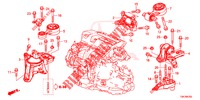 SOPORTES DE MOTOR (DIESEL) (2.2L) (MT) para Honda CR-V DIESEL 2.2 EXECUTIVE NAVI 5 Puertas 6 velocidades manual 2013