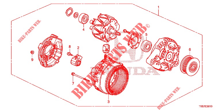 ALTERNADOR (DENSO) (DIESEL) para Honda CR-V DIESEL 1.6 EXECUTIVE NAVI 4WD 5 Puertas 6 velocidades manual 2016