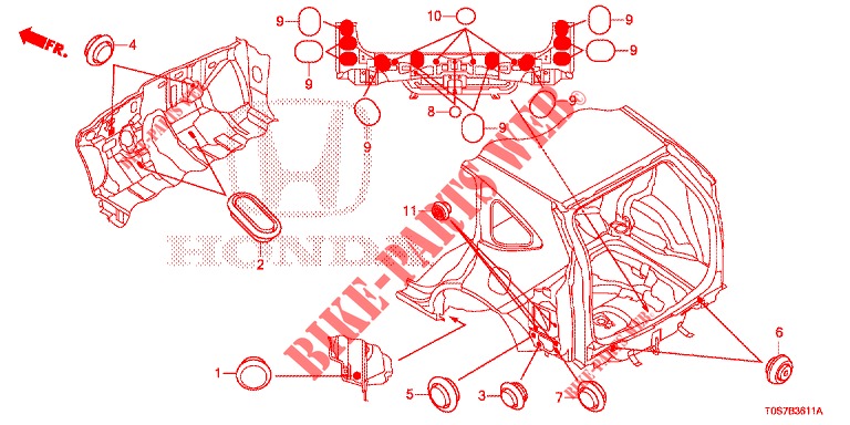 ANILLO (ARRIERE) para Honda CR-V DIESEL 1.6 EXECUTIVE NAVI 4WD 5 Puertas 6 velocidades manual 2016