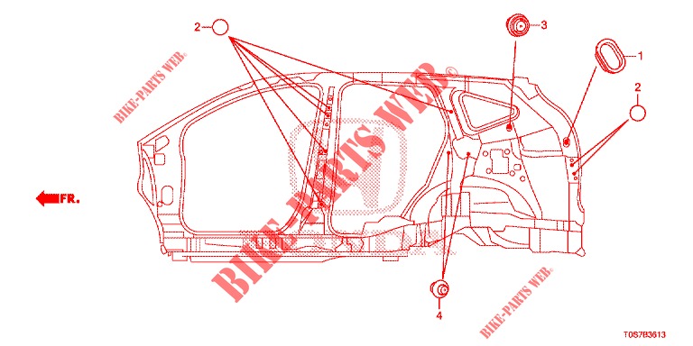 ANILLO (LATERAL) para Honda CR-V DIESEL 1.6 EXECUTIVE NAVI 4WD 5 Puertas 6 velocidades manual 2016