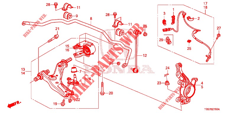 ARTICULACION DELANTERA  para Honda CR-V DIESEL 1.6 EXECUTIVE NAVI 4WD 5 Puertas 6 velocidades manual 2016