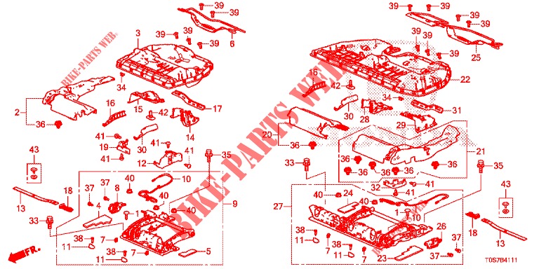 ASIENTO TRASERO (2) para Honda CR-V DIESEL 1.6 EXECUTIVE NAVI 4WD 5 Puertas 6 velocidades manual 2016