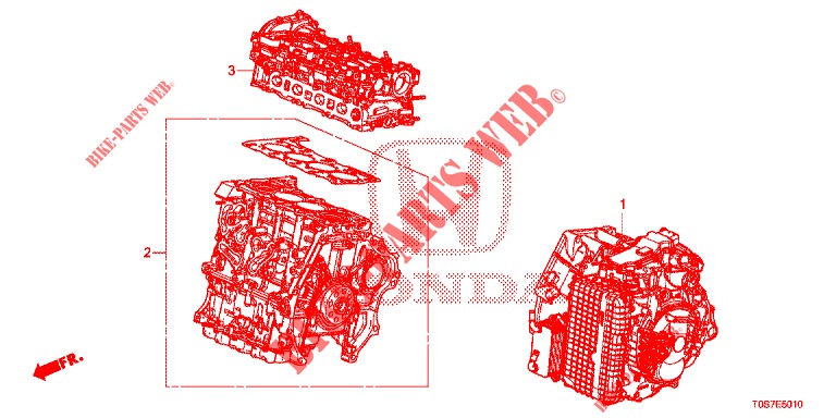 CONJ. DE MOTOR/ENS. DE TRANSMISION (DIESEL) para Honda CR-V DIESEL 1.6 EXECUTIVE NAVI 4WD 5 Puertas 6 velocidades manual 2016