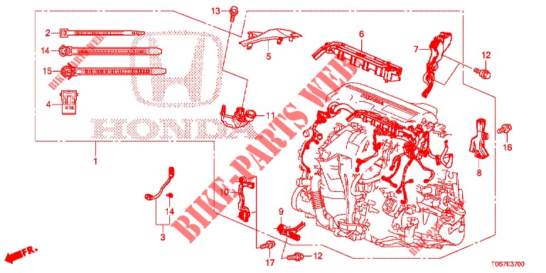 CONJUNTO DE ALAMBRES (DIESEL) (1) para Honda CR-V DIESEL 1.6 EXECUTIVE NAVI 4WD 5 Puertas 6 velocidades manual 2016