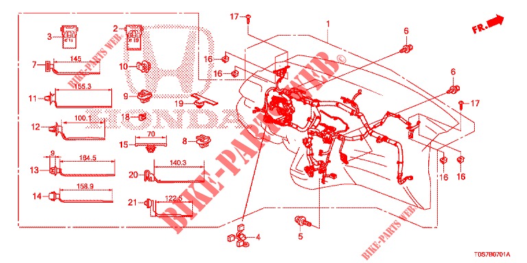 CONJUNTO DE ALAMBRES (LH) (2) para Honda CR-V DIESEL 1.6 EXECUTIVE NAVI 4WD 5 Puertas 6 velocidades manual 2016