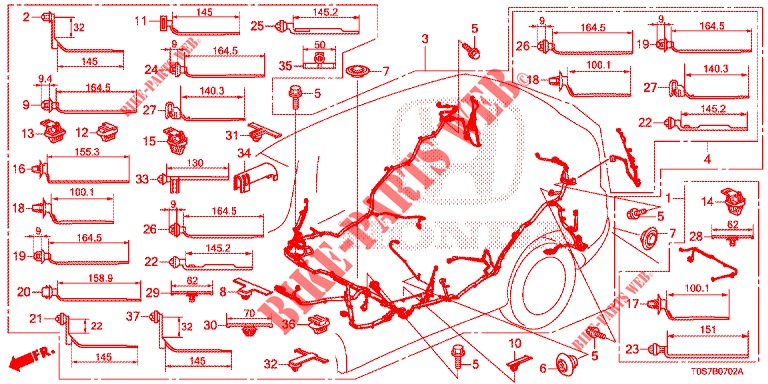 CONJUNTO DE ALAMBRES (LH) (3) para Honda CR-V DIESEL 1.6 EXECUTIVE NAVI 4WD 5 Puertas 6 velocidades manual 2016
