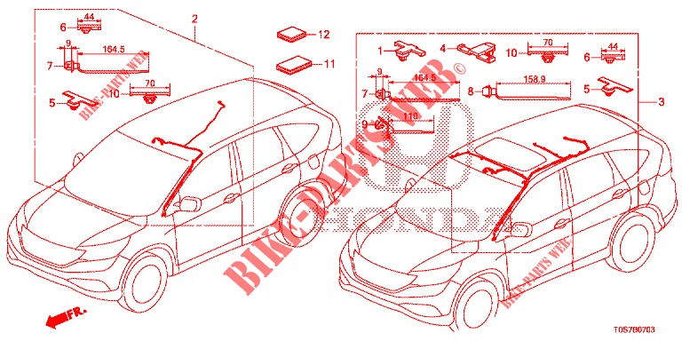 CONJUNTO DE ALAMBRES (LH) (4) para Honda CR-V DIESEL 1.6 EXECUTIVE NAVI 4WD 5 Puertas 6 velocidades manual 2016