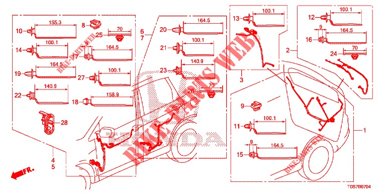CONJUNTO DE ALAMBRES (LH) (5) para Honda CR-V DIESEL 1.6 EXECUTIVE NAVI 4WD 5 Puertas 6 velocidades manual 2016