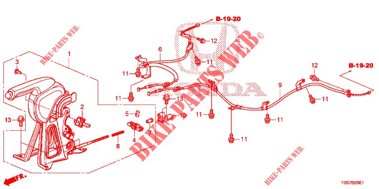 FRENO DE ESTACIONAMIENTO (LH) (2) para Honda CR-V DIESEL 1.6 EXECUTIVE NAVI 4WD 5 Puertas 6 velocidades manual 2016