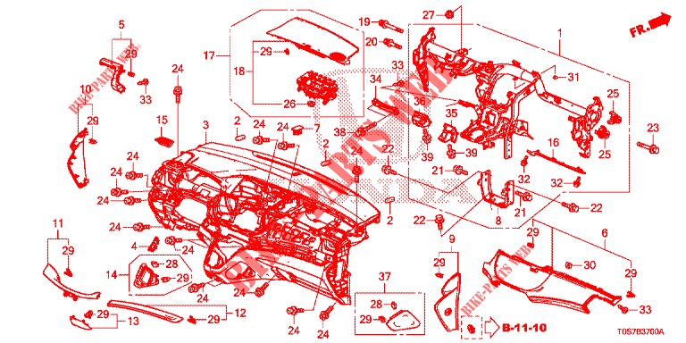 PANEL DE INSTRUMENTO (LH) para Honda CR-V DIESEL 1.6 EXECUTIVE NAVI 4WD 5 Puertas 6 velocidades manual 2016