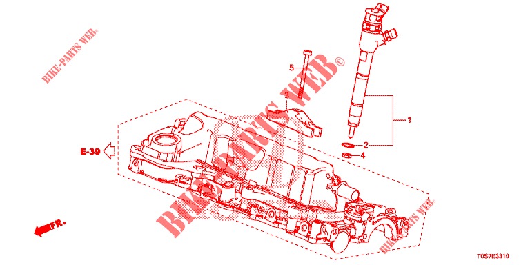 INYECTOR DE COMBUSTIBLE (DIESEL) para Honda CR-V DIESEL 1.6 EXCLUSIVE NAVI 4WD 5 Puertas 6 velocidades manual 2016
