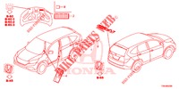 EMBLEMAS/ETIQUETAS DE PRECAUCION  para Honda CR-V DIESEL 1.6 ELEGANCE 5 Puertas 9 velocidades automática 2017
