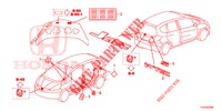 EMBLEMA/ETIQUETA DE PRECAUCION  para Honda JAZZ 1.4 ESL 5 Puertas automática completa 2012