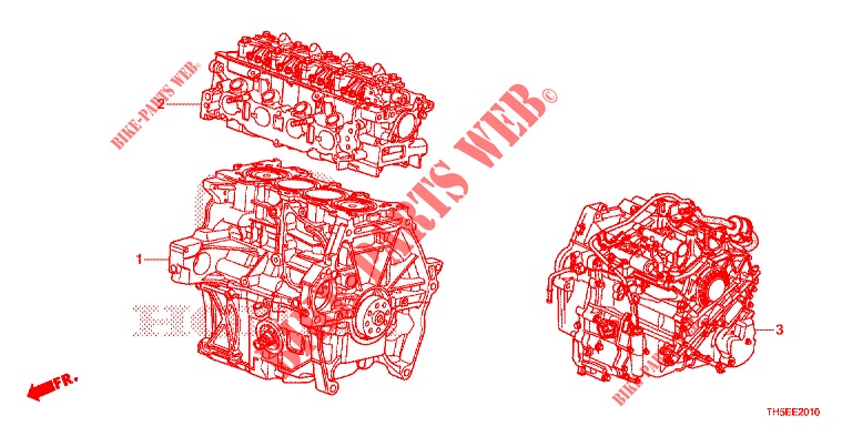 EQUIPO DE EMPACADURA/CONJ. DE MOTOR/ENS. DE TRANSMISION  para Honda JAZZ 1.4 LS 5 Puertas 5 velocidades manual 2014