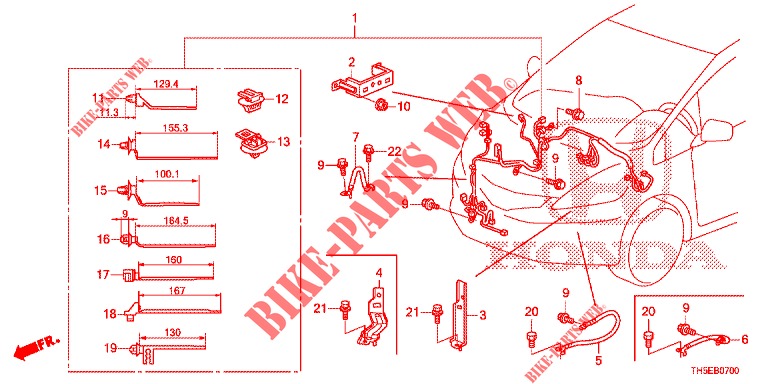 CONJUNTO DE ALAMBRES (LH) (1) para Honda JAZZ 1.4 LUXURY 5 Puertas 5 velocidades manual 2014