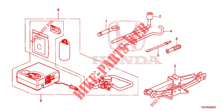  KIT DE REPARACIÓN, HERRAMIENTA para Honda JAZZ 1.4 EXCLUSIVE 5 Puertas 6 velocidades manual 2016