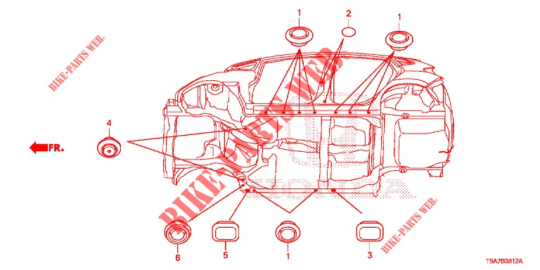 ANILLO (INFERIEUR) para Honda JAZZ 1.3 EXCLUSIVE 5 Puertas automática completa 2019