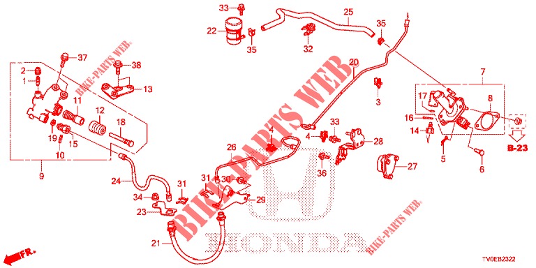 CILINDRO MAESTRO EMBRAGUE (DIESEL) (LH) para Honda CIVIC DIESEL 1.6 LIFSTYLE 5 Puertas 6 velocidades manual 2014