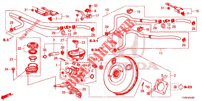 CILINDRO MAESTRO DE FRENO/ALIMENTACION MAESTRA (LH) para Honda CIVIC 1.8 S 5 Puertas 6 velocidades manual 2014