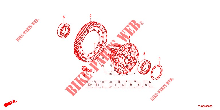 ENGRANAJE DIFERENCIAL  para Honda CIVIC 1.8 EXCLUSIVE NAVI 5 Puertas 6 velocidades manual 2015