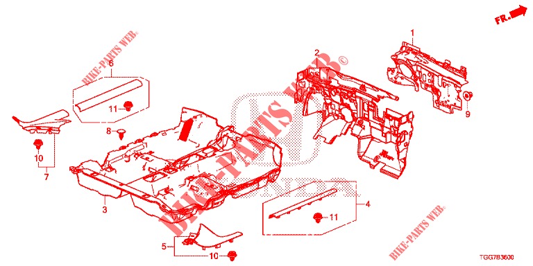 ALFOMBRA DE PISO/AISLADOR  para Honda CIVIC 1.5 SPORT NAVI 5 Puertas 6 velocidades manual 2018