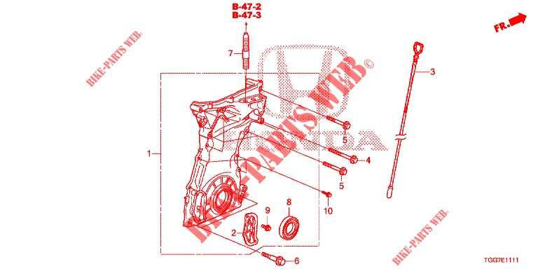 CAJA DE CADENA (1.5L) para Honda CIVIC 1.5 SPORT NAVI 5 Puertas 6 velocidades manual 2018