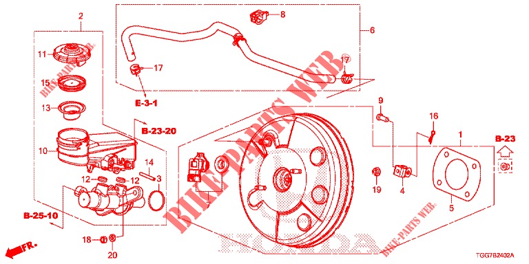 CILINDRO MAESTRO DE FRENO/ALIMENTACION MAESTRA (1.5L) (LH) para Honda CIVIC 1.5 SPORT NAVI 5 Puertas 6 velocidades manual 2018