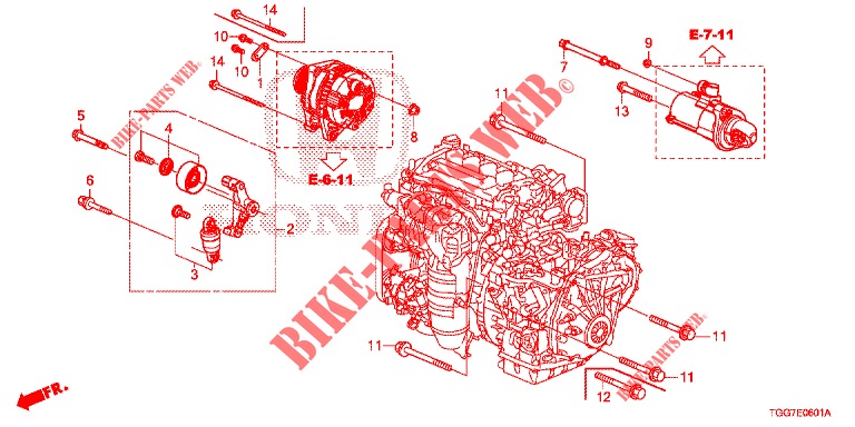 TENSOR AUTOMATICO (1.5L) para Honda CIVIC 1.5 SPORT NAVI 5 Puertas 6 velocidades manual 2018