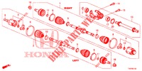 EJE DE IMPULSION DEL./EJE MEDIO (DIESEL) (2.2L) para Honda CIVIC DIESEL 2.2 EXCLUSIVE 5 Puertas 6 velocidades manual 2013