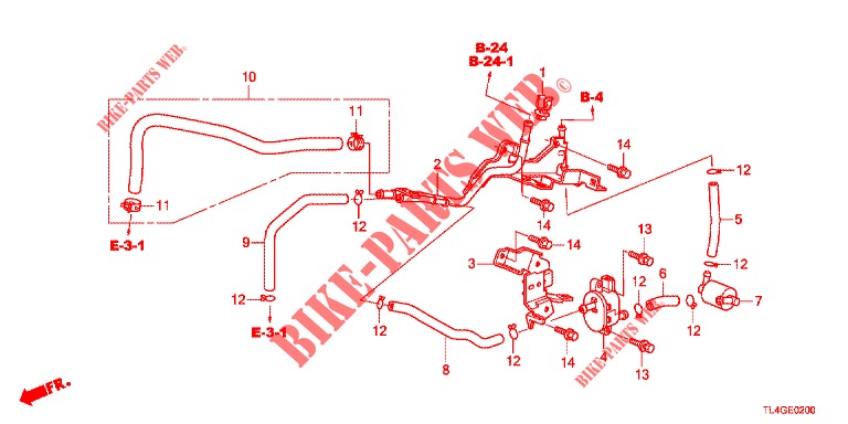 TUBERIA DE INSTALACION/TUBERIA (2.4L) para Honda ACCORD TOURER 2.4 EXECUTIVE 5 Puertas 6 velocidades manual 2013