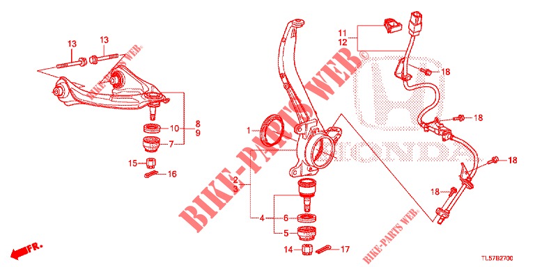 ARTICULACION DELANTERA  para Honda ACCORD TOURER 2.0 S 5 Puertas 6 velocidades manual 2015