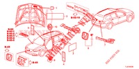 EMBLEMAS/ETIQUETAS DE PRECAUCION  para Honda ACCORD TOURER DIESEL 2.2 SH 5 Puertas 6 velocidades manual 2015