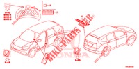 EMBLEMAS/ETIQUETAS DE PRECAUCION  para Honda CR-V DIESEL 1.6 EXCLUSIVE NAVI 4WD 5 Puertas 6 velocidades manual 2017