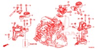 SOPORTES DE MOTOR (DIESEL) (2) (MT) para Honda CR-V DIESEL 1.6 EXCLUSIVE NAVI 4WD 5 Puertas 6 velocidades manual 2017
