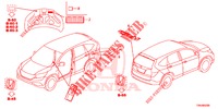 EMBLEMAS/ETIQUETAS DE PRECAUCION  para Honda CR-V DIESEL 1.6 EXCLUSIVE NAVI 4WD 5 Puertas 9 velocidades automática 2017