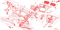 GUARNICION DE INSTRUMENTO (COTE DE PASSAGER) (RH) para Honda CIVIC 1.8 EX 5 Puertas 5 velocidades automática 2015