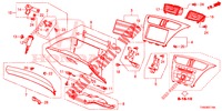 GUARNICION DE INSTRUMENTO (COTE DE PASSAGER) (RH) para Honda CIVIC 1.8 EXGT 5 Puertas 5 velocidades automática 2015