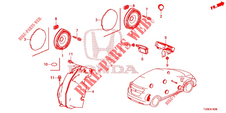 ANTENA/ALTAVOZ  para Honda CIVIC 1.8 ES 5 Puertas 6 velocidades manual 2014