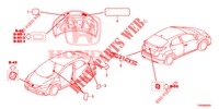 EMBLEMAS/ETIQUETAS DE PRECAUCION  para Honda CIVIC 1.8 EXGT 5 Puertas 6 velocidades manual 2015