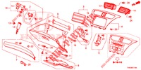 GUARNICION DE INSTRUMENTO (COTE DE PASSAGER) (RH) para Honda CIVIC 1.8 EXGT 5 Puertas 6 velocidades manual 2015