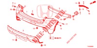 PARAGOLPES TRASERO  para Honda CIVIC 1.8 EXGT 5 Puertas 6 velocidades manual 2015