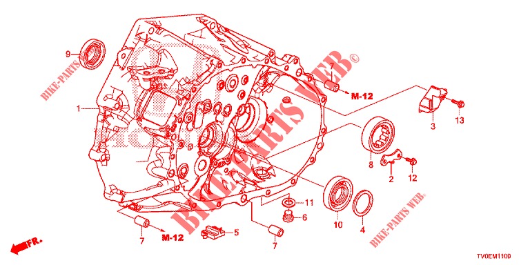 ALOJAMIENTO DE EMBRAGUE (DIESEL) para Honda CIVIC DIESEL 1.6 EX 5 Puertas 6 velocidades manual 2014