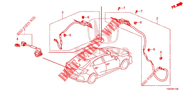 ANTENA GPS / CAMARA VISTA TRASERA para Honda CIVIC  TYPE R 5 Puertas 6 velocidades manual 2017