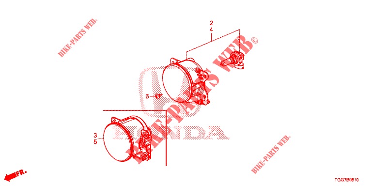 LAMPARA ANTINIEBLA  para Honda CIVIC  TYPE R 5 Puertas 6 velocidades manual 2017