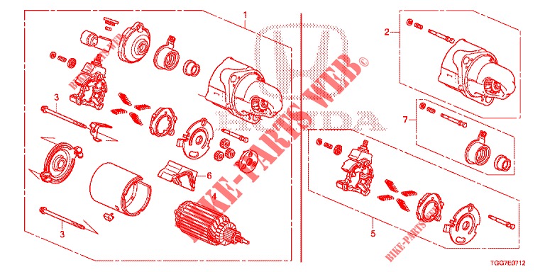 MOTOR DE ARRANQUE (MITSUBA) (TYPE R) para Honda CIVIC  TYPE R 5 Puertas 6 velocidades manual 2017