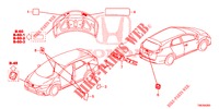 EMBLEMAS/ETIQUETAS DE PRECAUCION  para Honda CIVIC TOURER 1.8 ES 5 Puertas 5 velocidades automática 2014