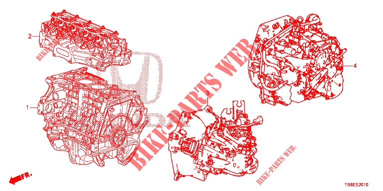 EQUIPO DE EMPACADURA/CONJ. DE MOTOR/ENS. DE TRANSMISION  para Honda CIVIC TOURER 1.8 SE 5 Puertas 5 velocidades automática 2015